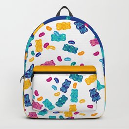Sweet Jelly Beans & Gummy Bears Backpack | Sweets, Rainbow, Berliner, Cute, Colorful, Popart, Graphicdesign, Jellies, Cartoon, Gummy 