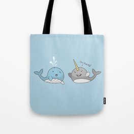 Horny Narwhal Tote Bag