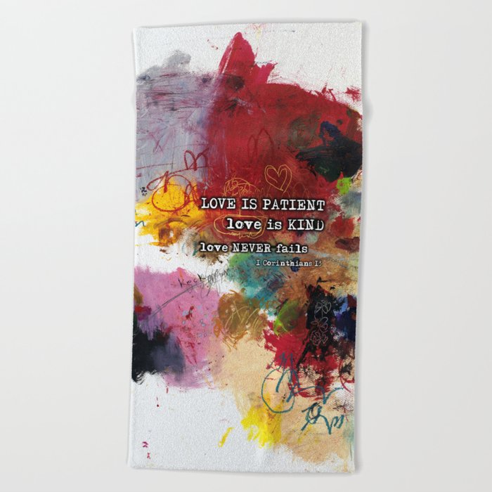 Love Never Fails Scripture Bible Verse Abstract Art Painting By