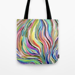 Unique, Intuitive Abstract Acrylic Art, Rainbow. Vivid colors. Dream Art. Tote Bag