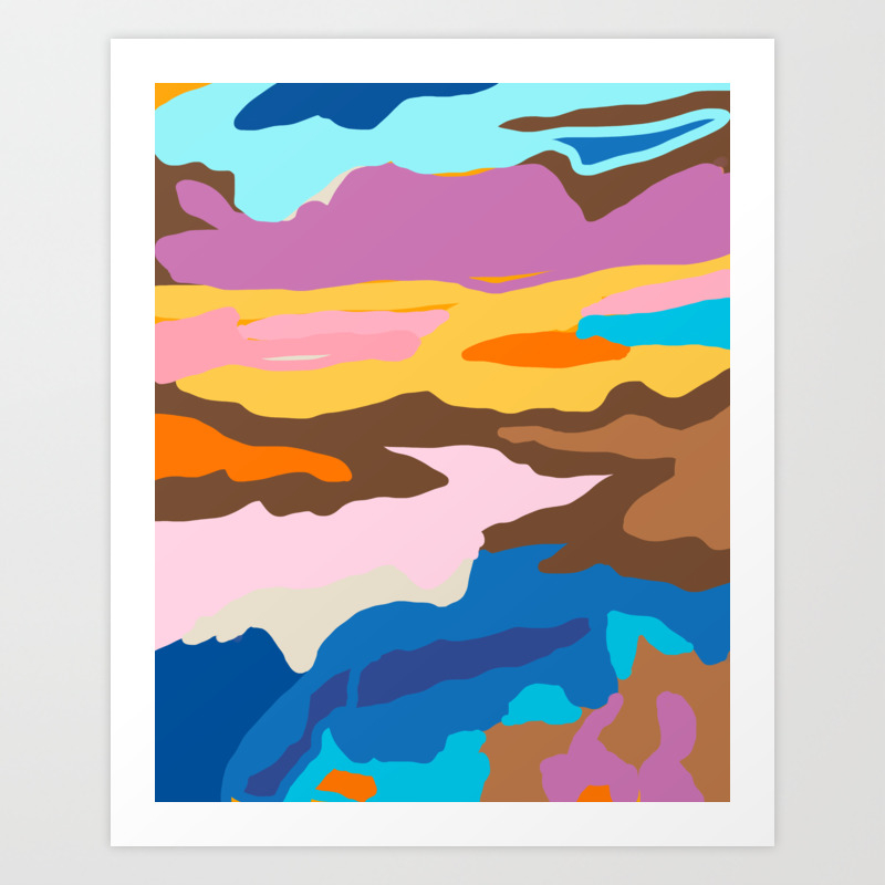 Shape And Layers No 19 Abstract Modern Landscape Art Print By