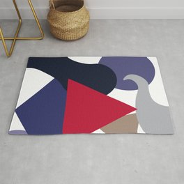 Shapes Rug | Pink, Purple, Geometry, Shapes, Tentacles, Rhomboids, Abstract, Squares, Maximalism, Circle 