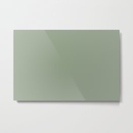 Dark Pastel Sage Green Solid Color Parable to Valspar Irish Paddock 5006-4A Metal Print | Minimalist, Abstract, Plain, Solid Colors, Nature, Illustration, Color, Pastel, Dark, Colors 