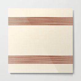 Band in Rust Metal Print | Graphicdesign, Modern, Striped, Geometric, Curated, Abstract, Fabric, Minimal, Simple, Minimalist 