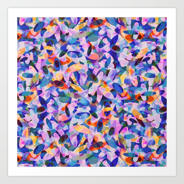 Multicolour Watercolor Spring Abstract Ocean Blue On Orange