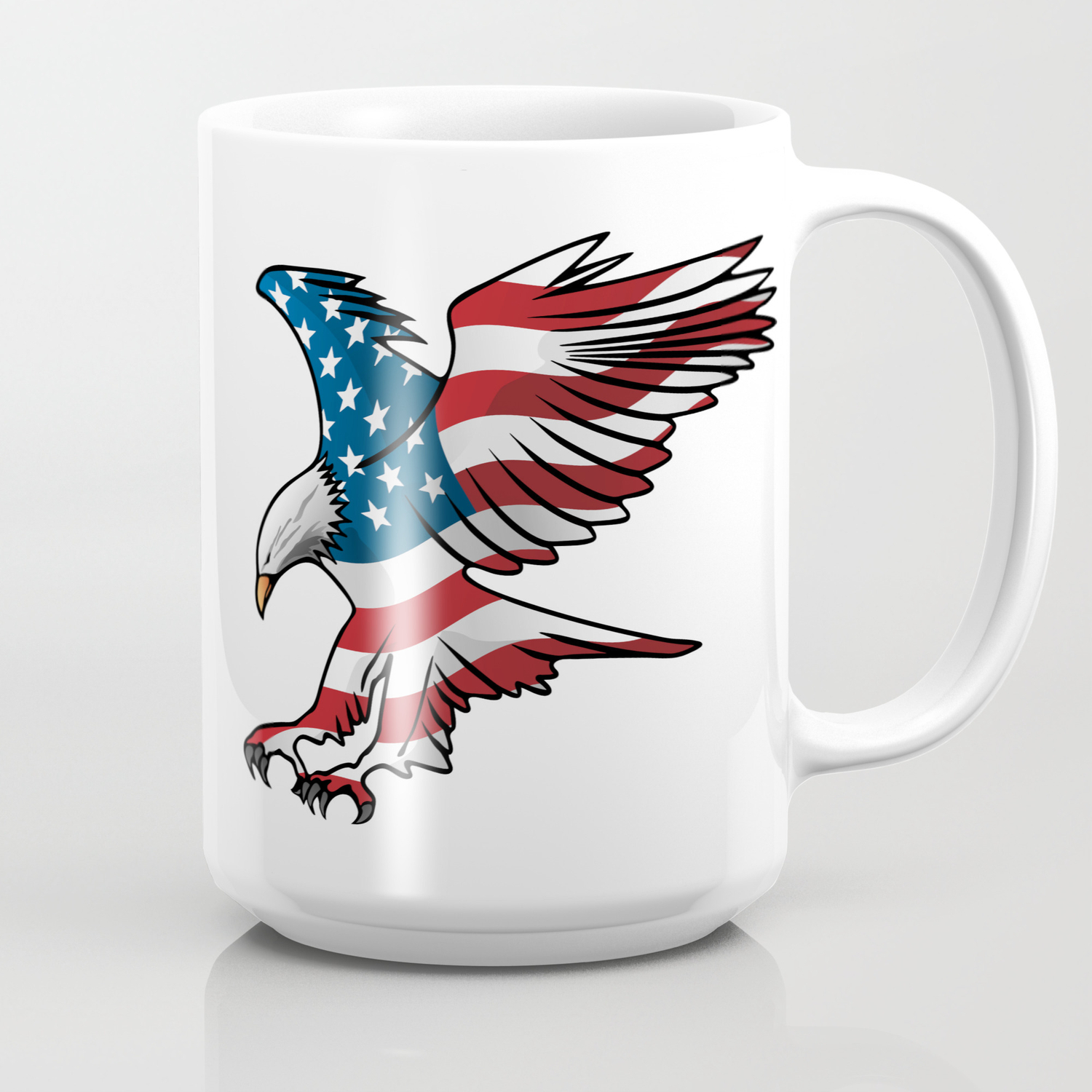 American Eagle Patriotic America 4th of July Proud USA Mug Merica Flag Coffee