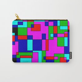 rectangles on black -a- Carry-All Pouch | Digital, Geometric, Colorful, Pattern, Abstract, Graphicdesign, Patterntime 