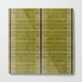 "Simple Oriental Curtains (Green)" Metal Print | Watercolor, Marmarina, Curtains, Naturalshades, Beige, Pattern, Sunblind, Greentone, Kiki, Olive 