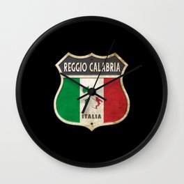 Reggio Calabria Italy coat of arms flags design Wall Clock | Country, Flag, Italian, Coatofarms, Italia, Travel, Vintage, Vacation, Map, Crest 
