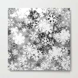 Snowflake Camo Metal Print | Graphicdesign, Peace, Winter, Pattern, Black, Weather, Flakes, Flake, Christmas, Army 