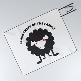 The Black Sheep of the family, bad boys and girls gift. Picnic Blanket