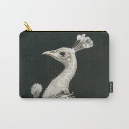 Victorian Peacock Lady Carry-All Pouch | Bird, Bustledress, Surrealism, Surreal, Peahen, Michaelthomas, Peacock, Girlinwhite, Funnyanimals, Painting 