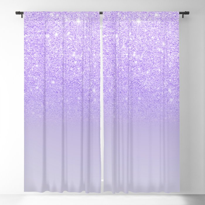 Modern purple sparkles ombre glitter lilac pastel color block Blackout