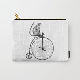 bike monkey 2 Carry-All Pouch | Dot, Wild, Point, Vervet, Drawing, Wildlife, Minimalism, Dots, Monkeys, Fun 