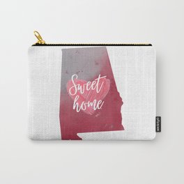 Sweet Home Map Alabama Pink Print Carry-All Pouch