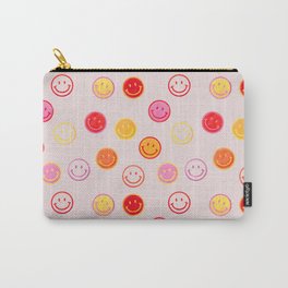 Smiling Faces Pattern Carry-All Pouch | Smiley Face, Happiness, 90S, Curated, Street Art, Happy, Hippie, Smile, Pop Art, Cute 